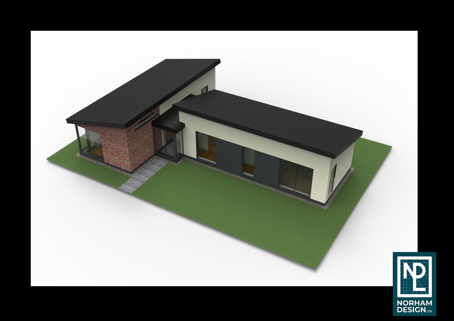 Realistic 3D render of new POD home design